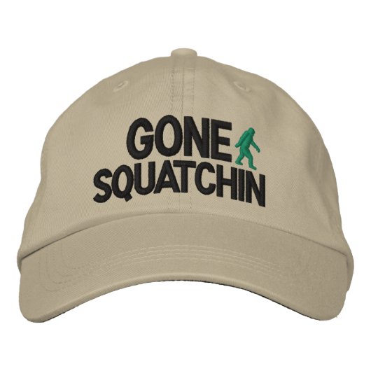 Gone Squatchin Deluxe Version Bestickte Kappe (Vorderseite)