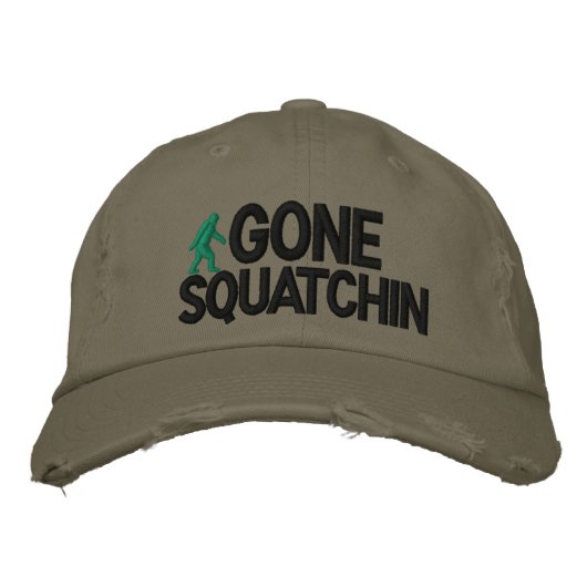 Gone Squatchin Deluxe Version Bestickte Kappe (Vorderseite)
