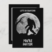 Gone Squatchin Einladung (Vorne/Hinten)