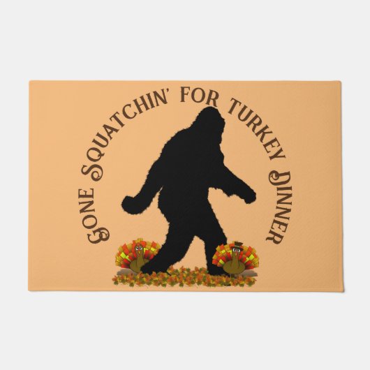 Gone Squatchin-Erntedank Fußmatte (Vorderseite)