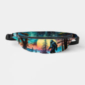 Gone Squatchin' farbenfrohe Sasquatch Landschaft Bauchtasche (Vorderseite)