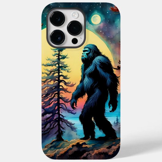 Gone Squatchin' farbenfrohe Sasquatch Landschaft Case-Mate iPhone Hülle (Rückseite)