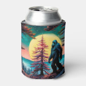 Gone Squatchin' farbenfrohe Sasquatch Landschaft Dosenkühler (Kanne Vorderseite)