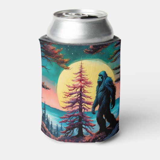 Gone Squatchin' farbenfrohe Sasquatch Landschaft Dosenkühler (Kanne Rückseite)
