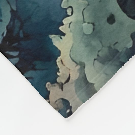 Gone Squatchin' farbenfrohe Sasquatch Landschaft Fleecedecke (Ecke)