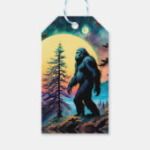 Gone Squatchin' farbenfrohe Sasquatch Landschaft Geschenkanhänger (Vorderseite)