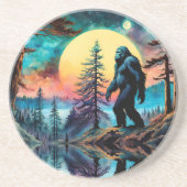 Gone Squatchin' farbenfrohe Sasquatch Landschaft Getränkeuntersetzer (Vorne)