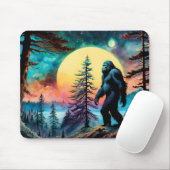 Gone Squatchin' farbenfrohe Sasquatch Landschaft Mousepad (Mit Mouse)