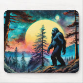 Gone Squatchin' farbenfrohe Sasquatch Landschaft Mousepad (Vorne)