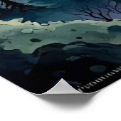 Gone Squatchin' farbenfrohe Sasquatch Landschaft Poster (Ecke)