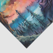 Gone Squatchin' farbenfrohe Sasquatch Landschaft Seidenpapier (Detail)