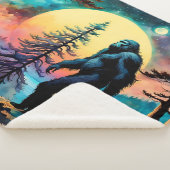Gone Squatchin' farbenfrohe Sasquatch Landschaft Sherpadecke (3/4)