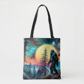 Gone Squatchin' farbenfrohe Sasquatch Landschaft Tasche (Vorderseite)