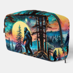 Gone Squatchin' farbenfrohe Sasquatch Landschaft Waschbeutel
