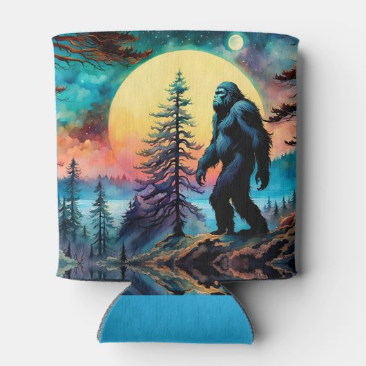 Gone Squatchin' farbenfroher Sasquatch Moon Dosenkühler (Rückseite)
