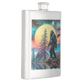Gone Squatchin' farbenfroher Sasquatch Moon Flachmann (Rechts)