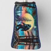 Gone Squatchin' farbenfroher Sasquatch Moon Golf Headcover (Rotieren 90)