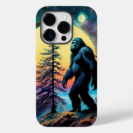 Gone Squatchin' Farbige Sasquatch-Landschaft Case-Mate iPhone Hülle (Rückseite)