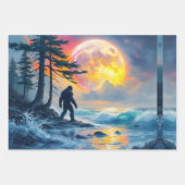 Gone Squatchin' Farbige Sasquatch-Landschaft Geschenkpapier Set (Vorderseite 3)