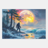 Gone Squatchin' Farbige Sasquatch-Landschaft II Geschenkpapier Set (Vorderseite 3)