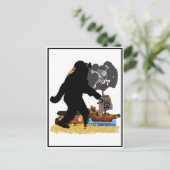 Gone Squatchin' Fer Buried Treasure Postkarte (Stehend Vorderseite)