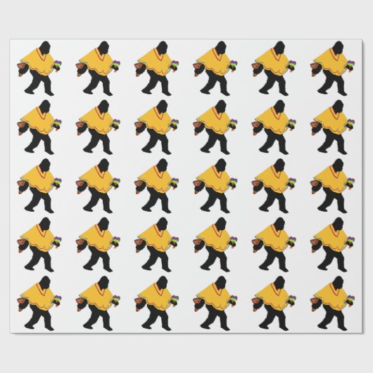 Gone Squatchin' Fiesta Poncho Geschenkpapier (Flach)