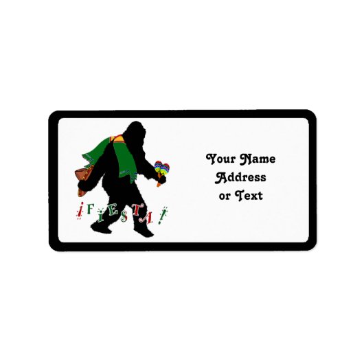 Gone Squatchin - Fiesta Squatchin Adressaufkleber (Vorne)