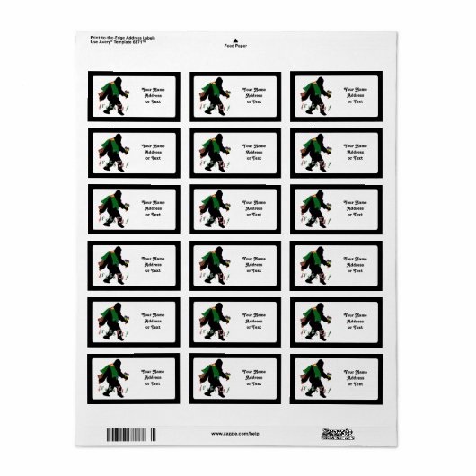 Gone Squatchin - Fiesta Squatchin Adressaufkleber (Vorne)