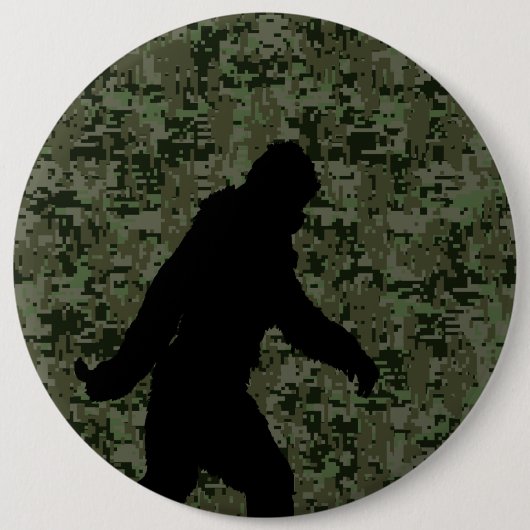 Gone Squatchin For on Olive Digital Camouflage Button (Vorderseite)