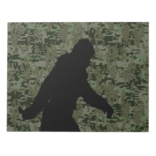 Gone Squatchin For on Olive Digital Camouflage Notizblock (Vorderseite)