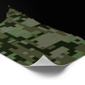 Gone Squatchin For on Olive Digital Camouflage Poster (Ecke)