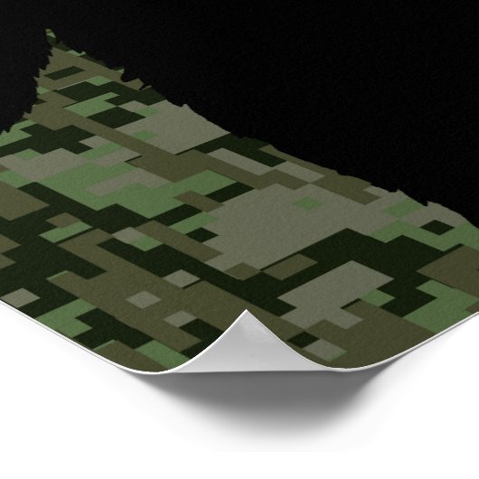 Gone Squatchin For on Olive Digital Camouflage Poster (Ecke)