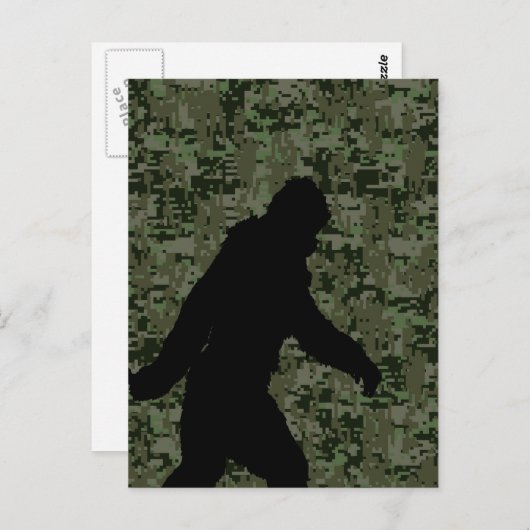 Gone Squatchin For on Olive Digital Camouflage Postkarte (Vorne/Hinten)