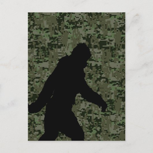 Gone Squatchin For on Olive Digital Camouflage Postkarte (Vorderseite)