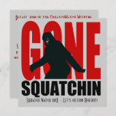 Gone Squatchin Funny Bigfoot Jagd Einladung (Vorne/Hinten)