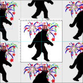 Gone Squatchin' für den 4. Juli Stoff (Kachel)