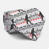 Gone Squatchin für Liebe Ugly Sweater Strick Style Krawatte (Gerollt)