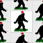 Gone Squatchin' für Weihnachten Stoff (Kachel)