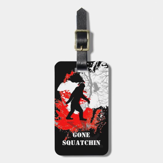 Gone Squatchin Gepäckanhänger (Vorderseite vertikal)