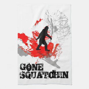 Gone Squatchin Geschirrtuch