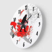 Gone Squatchin Große Wanduhr (Winkel)