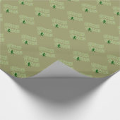 Gone Squatchin grün Geschenkpapier (Ecke)