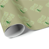 Gone Squatchin grün Geschenkpapier (Rolleneckpunkt)