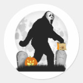 Gone Squatchin' Halloween Runder Aufkleber (Vorderseite)