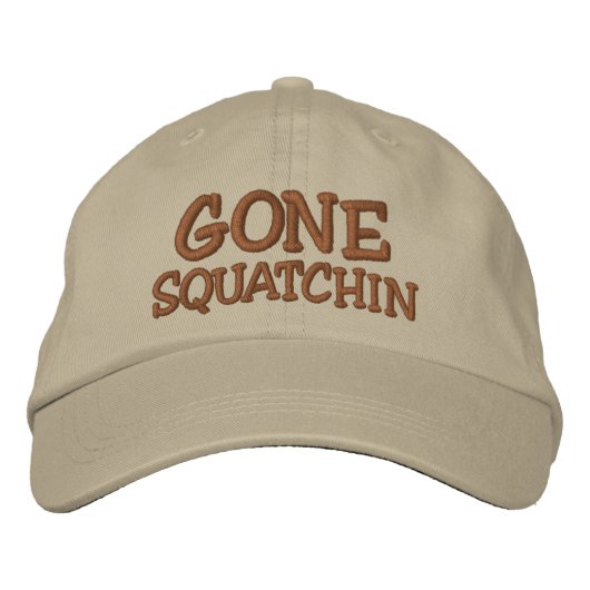 GONE SQUATCHIN Hat - *BOBO* Edition Bestickte Baseballkappe (Vorderseite)
