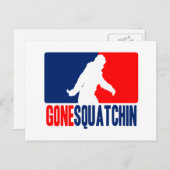 Gone Squatchin League Style Postkarte (Vorne/Hinten)