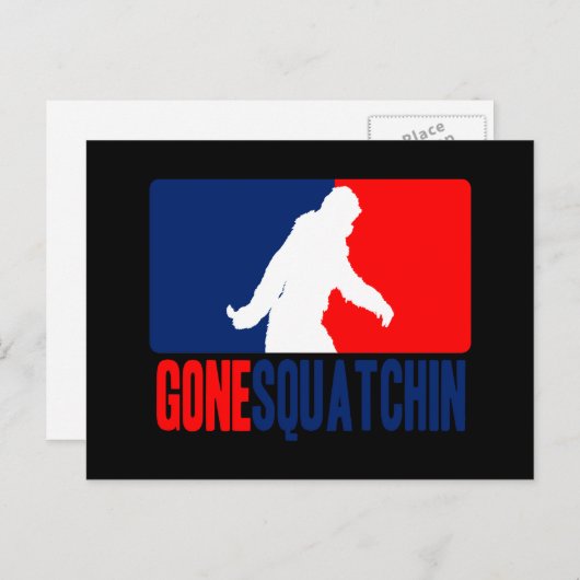 Gone Squatchin League Style Postkarte (Vorne/Hinten)
