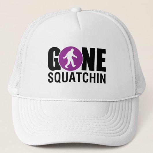Gone Squatchin Lila Truckerkappe (Vorderseite)