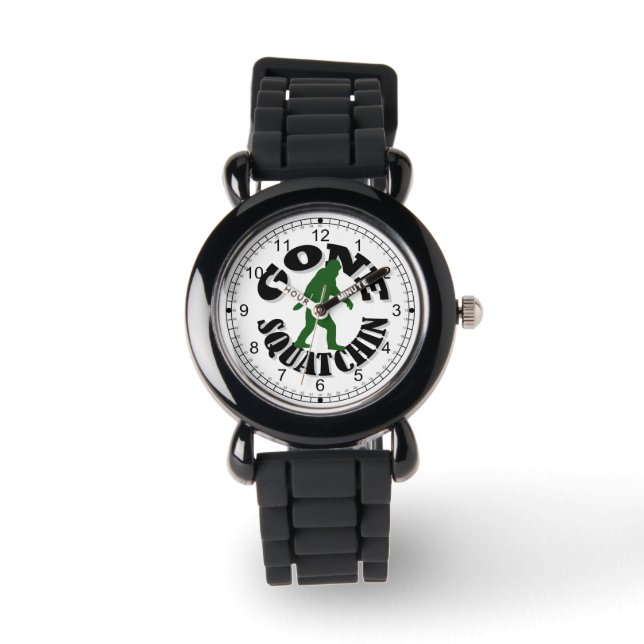Gone Squatchin-Logo Armbanduhr (Vorderseite)
