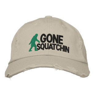Gone Squatchin mit dem Logo des großen Fußes Bestickte Kappe